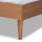 Baxton Studio Rina Walnut Finished and Rattan Full Size Platform Bed with Headboard 159-9812-9813 - alternate 3